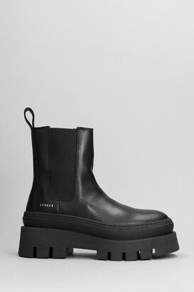 Copenhagen Combat Boots In Black Leather-AB