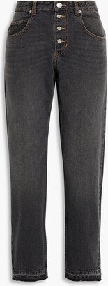 Garance cropped high-rise straight-leg jeans