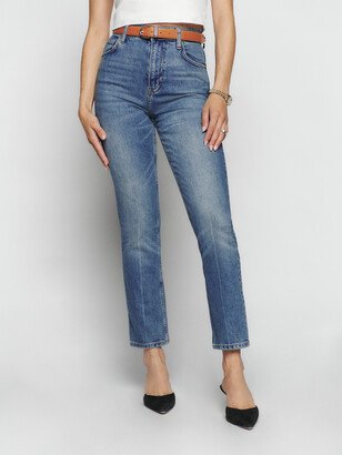 Liza Ultra High Rise Straight Cropped Jeans-AB