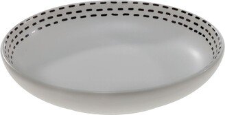 Ines White/Black Porcelain Soap Dish - White