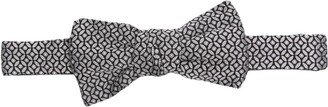 Patterned-Jacquard Silk Bow-AA