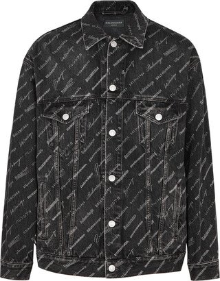 Logo-print Denim Jacket-AQ