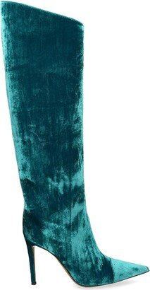 Pointed Toe High-Knee Boots-AD