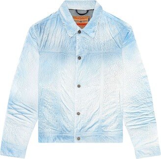 D-Bar-Fsd cracked-effect denim jacket