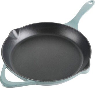 11 Inch Round Enameled Cast Iron Skillet in Ombre Green