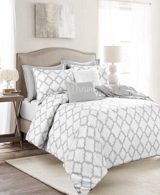 Ravello Pintuck Geo Reversible 7-Piece Full/Queen Comforter Set