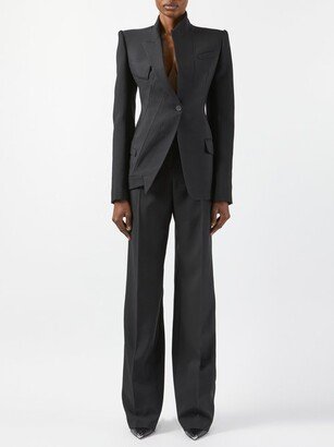 Asymmetric Wool Suit Jacket