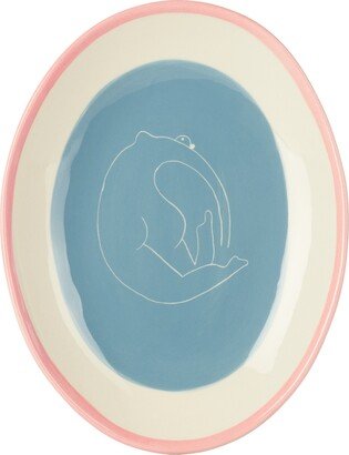 Laetitia Rouget White & Blue Liberte Plate