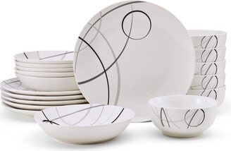 Studio Nova Circles 18 Piece Dinnerware Set, Service for 6