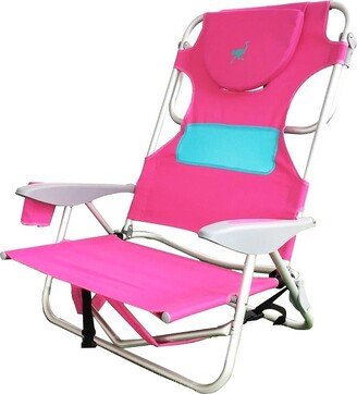 Ostrich LCCOYB-2000B Outdoor Beach Ladies Comfort and On-Your-Back Backpack Beach Chair, Pink