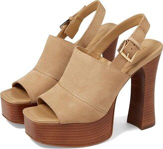 Rye Platform Sandal (Camel) Women's Shoes
