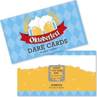 Big Dot of Happiness Oktoberfest - Beer Festival Game Scratch Off Dare Cards - 22 Count