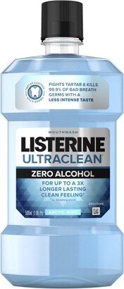 Listerine Ultraclean Zero Alcohol Tartar Control Mouthwash Arctic Mint - 500ml