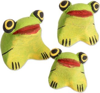 Handmade Bright Frog Reunion Ceramic Figurines