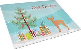 CK3484LCB Russkiy Toy or Russian Toy Terrier Christmas Tree Glass Cutting Board