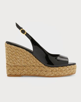 Island Patent Slingback Espadrille Sandals