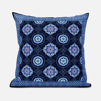 Amrita Sen Designs Amrita Sen Mandala Floral Tiles Indoor Outdoor Pillow Zip