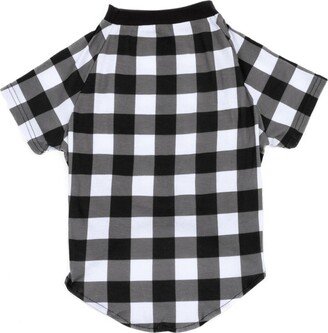 Leveret Big Dog Cotton Pajama Plaid Black and White - Black White