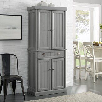Crosley Furniture Crosley Seaside Grey Freestanding Kitchen Pantry Cupboard - 30 W x16 D x 72 H