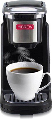 HiBREW Single Serve Compact Portable Travel Size K-Cup Coffee and Tea Maker Brewing System - Black