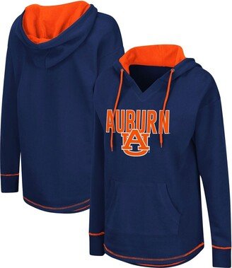 Women's Navy Auburn Tigers Tunic Pullover Hoodie