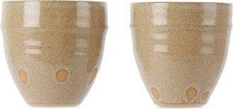 Lily Pearmain Beige Finger Print Cup Set