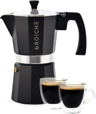 Milano Stovetop Espresso Maker, 9 Cup Moka Pot Gift Set