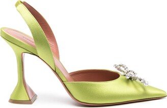 Rosie 95mm satin slingback pumps