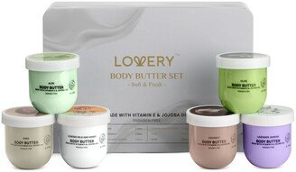 Lovery Whipped Body Butter Gift Set, 6 Piece