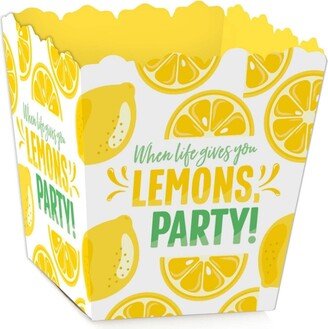 Big Dot of Happiness So Fresh - Lemon - Party Mini Favor Boxes - Citrus Lemonade Party Treat Candy Boxes - Set of 12