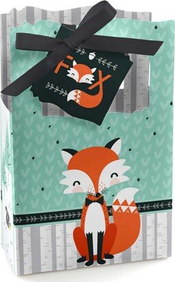 Big Dot of Happiness Mr. Foxy Fox - Baby Shower or Birthday Party Favor Boxes - Set of 12