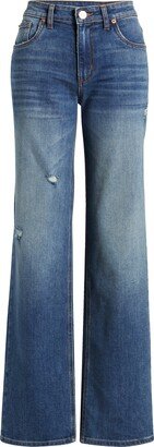 Faye Distressed High Waist Wide Leg Jeans