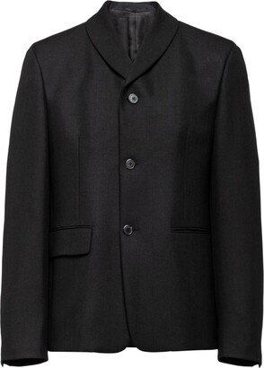 Single-Breasted Mohair Blazer