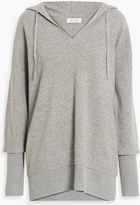 Paneled cashmere hoodie