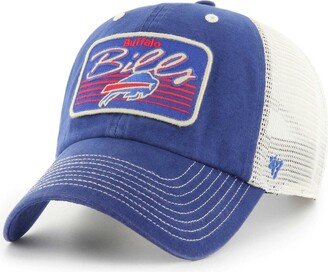 Men's Royal, Natural Buffalo Bills Five Point Trucker Clean Up Adjustable Hat - Royal, Natural