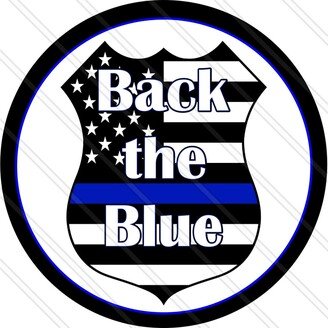 Back The Blue - Police Badge Peacemaker Public Servant Line Cops Metal Sign