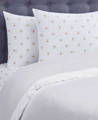 Queen Bee 4-Pc.Sheet Set, Full - White/yellow