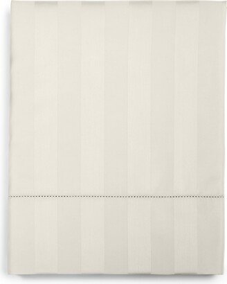 Damask 1.5 Stripe 550 Thread Count 100% Cotton Flat Sheet, Queen, Created for Macy's