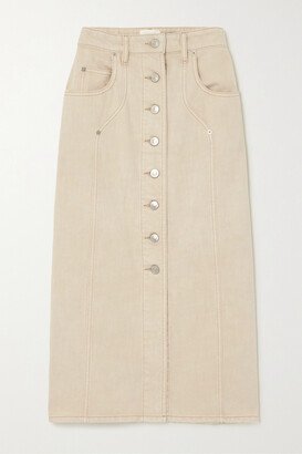 Marant Étoile - Vandy Paneled Denim Midi Skirt - Ecru