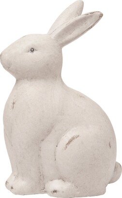 Terracotta 8.25 White Easter Rustic Bunny Decor - N/A