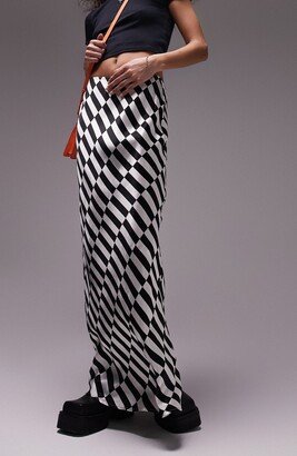 Checkerboard Maxi Skirt