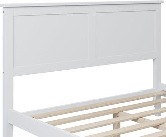 Modern Simple Solid Wood Platform Bed Wood Bed with Headboard