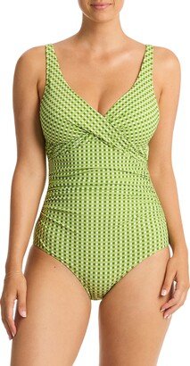 Checkmate Cross Front Multifit One-Piece Swimsuit