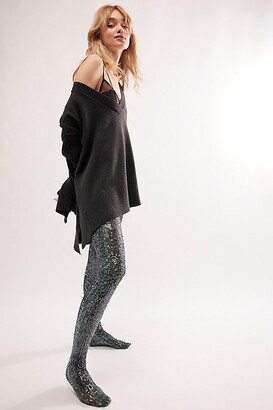 Snakeskin Sequin Tights by at Free People