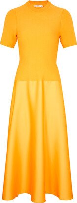 Marionne Stretch-knit and Satin Midi Dress