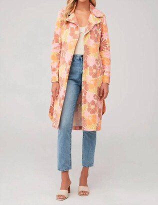 Nancy Trench Coat In Retro Garden