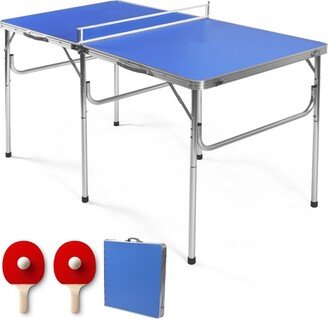 60'' Portable Table Tennis Ping Pong Folding Table w/Accessories Indoor Game