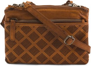 TJMAXX Leather Cut Out Multi-Entry Crossbody