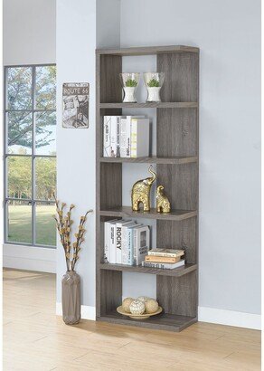 CDecor Keaton Contemporary Weathered Grey 5-shelf Bookcase