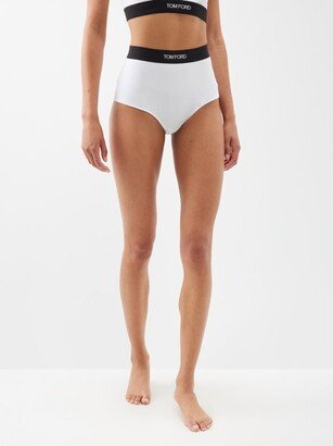 Logo-jacquard Modal-blend Briefs